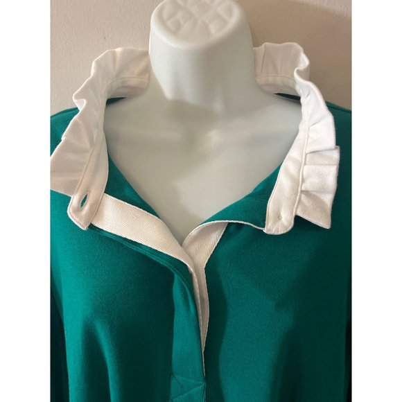 Crown and Ivy Emerald Fashion Knits Collared Plus Top Size 2X - Picture 4 of 9